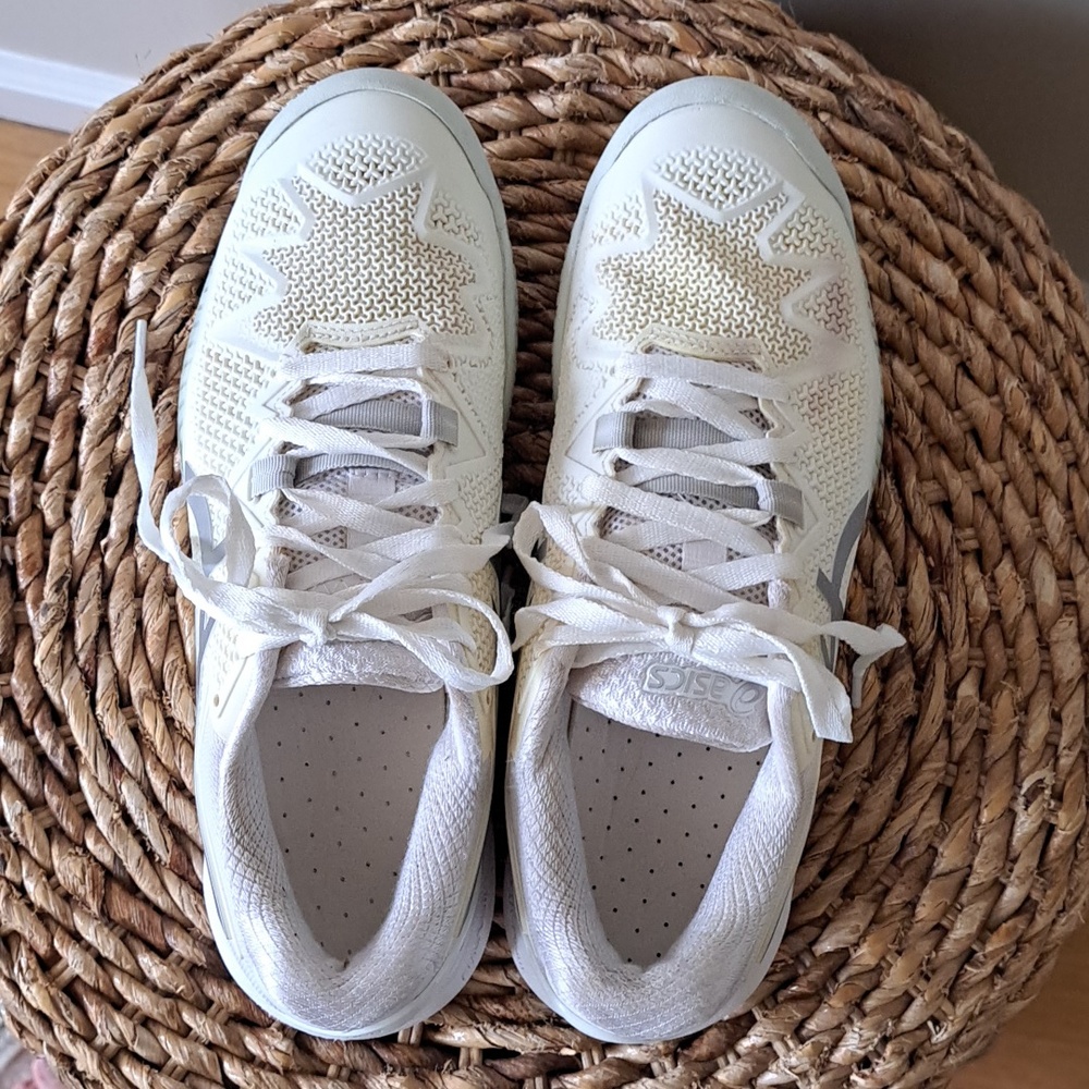 ASICS Womens GEL-Resolution 8 Tennis/Raquets/Pickleball White Sneakers S-8 - Picture 6 of 10
